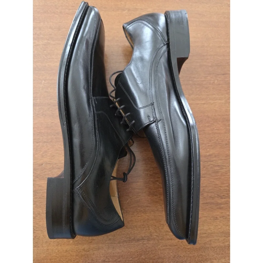 Mezlan Square Toe Derby Dress Shoes Men's 13m Made In Spain Black Old Money‎